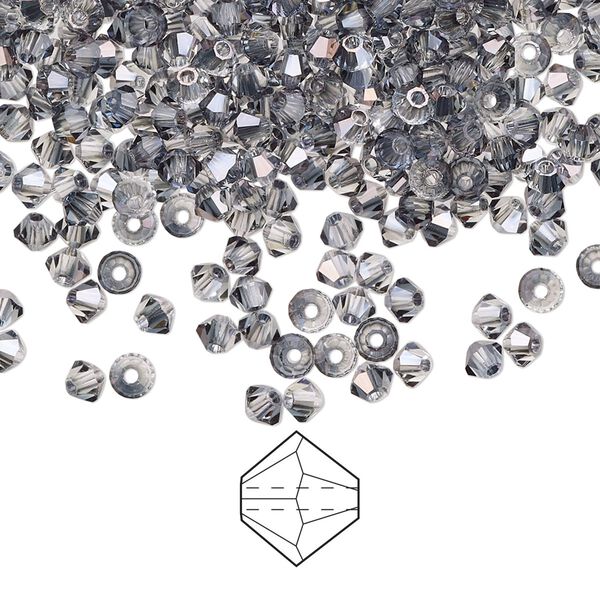 Bead 48pk crystal valentinite, Preciosa Czech crystal 3mm bicone image number 0