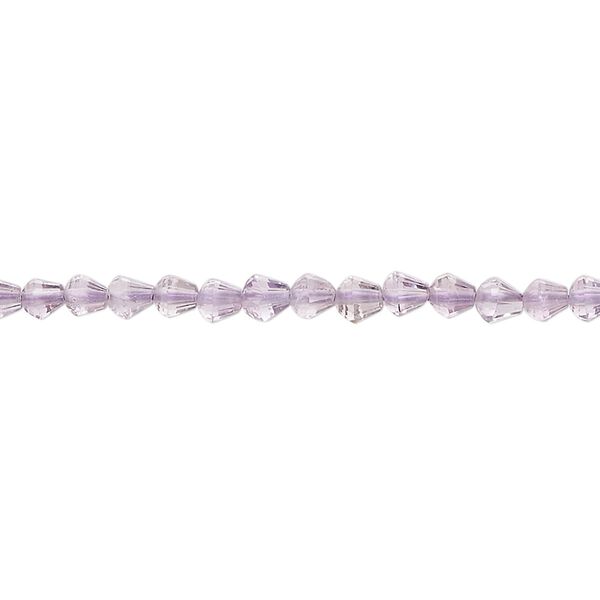 Amethyst 1pkg1, hand-cut faceted teardrop bead natural 14 inch 3mm image number 0