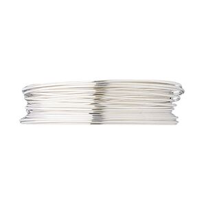 Wire, fine silver, dead-soft, round, 24 gauge. Sold per pkg of 5 feet.