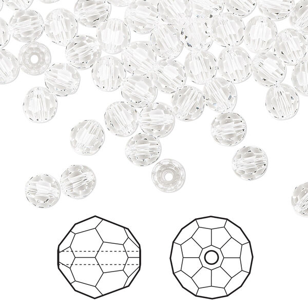 Bead 720pk crystal, Swarovski® 5mm round 5000 image number 0