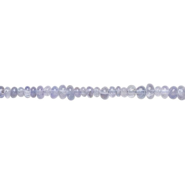 Tanzanite 1pkg1, hand-cut rondelle bead natural 13 inch 2x1mm-4x3mm image number 0