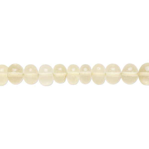 Lemon quartz 1pkg1, hand-cut rondelle bead 14 inch 5x3mm-7x6mm image number 0