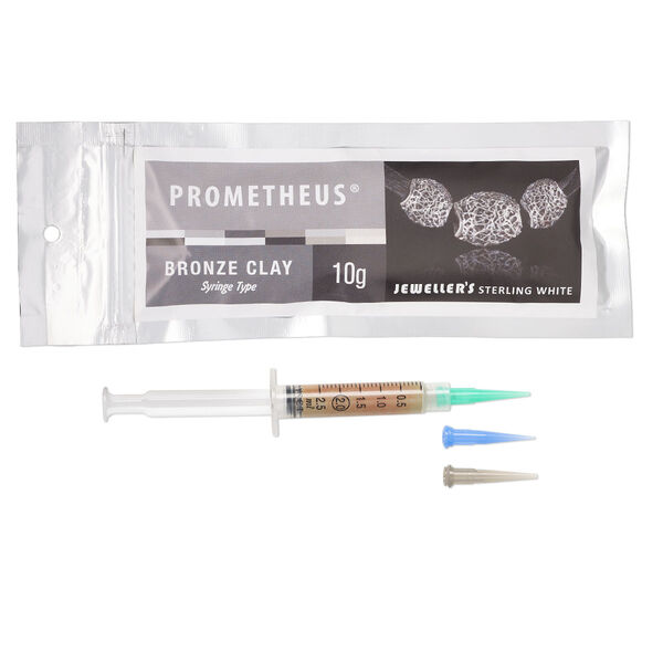 Prometheus® sterling white bronze clay, rapid and low fire. Sold per 10-gram pkg. image number 0