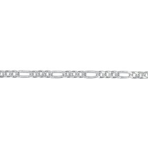 Chain 1pkg1 sterling silver figaro, 2mm, 5 foot unfinished