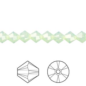 Bead 24pk chrysolite opal, Crystal Passions® 6mm bicone 5328