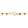 Necklace, carnelian (dyed / heated) and gold-finished sterling silver, 3.5-4mm hand-cut faceted rondelle, 18 inches with S-hook clasp. Sold individually. image number 1