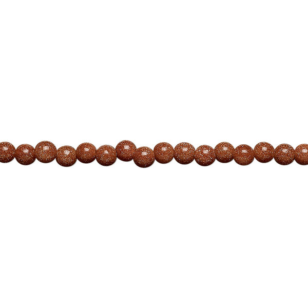 Bead, brown goldstone (glass) (man-made), 3mm round. Sold per 15-1/2" to 16" strand. image number 0