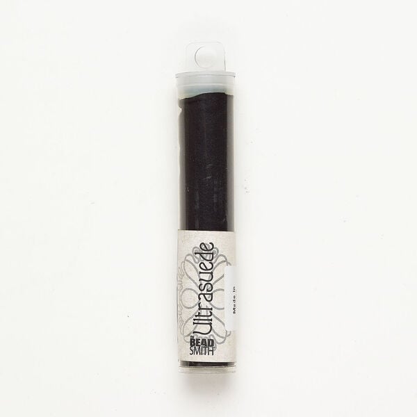 Sheet 1pkg1, ultra suede, black, 8-1/2 x 4-1/4 inch double-sided rectangle, 0.55mm thick. image number 0