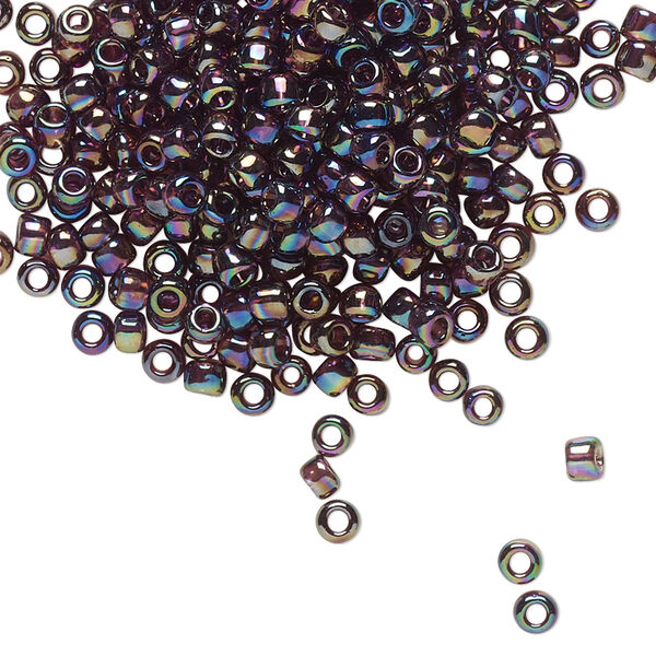 Seed bead, TOHO BEADS®, glass, pkg/7.5g, #8 round, translucent rainbow amethyst (TR-08-166C). image number 0