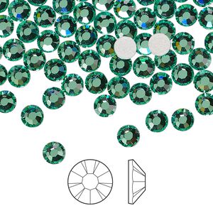 Flat back 144pk Caribbean Sea foil back, Preciosa MAXIMA Czech crystal hotfix rhinestone 4.6-4.8mm chaton rose round SS20