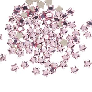 Flat back 720pk rose foil back, Swarovski® 4mm star flower 2754