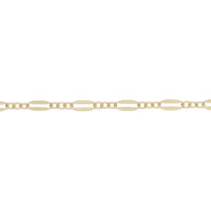 Chain 1pkg1 14Kt gold-filled long & short, 2.6mm oval, 5 foot unfinished