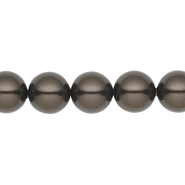 Pearl 25pk deep brown, Crystal Passions® 10mm round 5810 image number 0