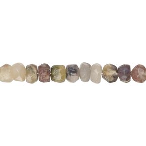 Multi-tourmaline 1pkg1, hand-cut faceted rondelle bead natural 14 inch 5x3mm-6x5mm