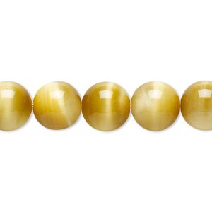 Honey tigereye 1pkg1, round bead natural 8 inch 10mm