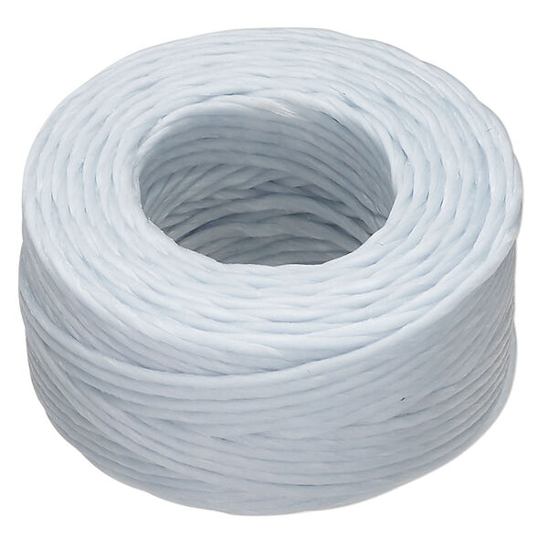 Thread, Hemptique®, polyester, pkg/25 yards, light blue, 1mm smooth. image number 0