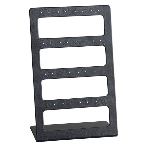 Display, earring, Lucite®, opaque black, 6-1/2 x 4 x 2 inches. Sold individually. image number 0