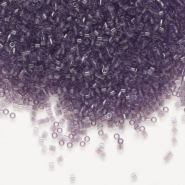 Seed bead, Delica®, glass, pkg/7.5g, #15 round, transparent amethyst (DBS-1105). image number 0