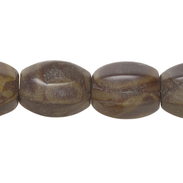Brown marble 1pkg1, barrel bead natural, 15 inch 17x12mm-18x15mm dark image number 0