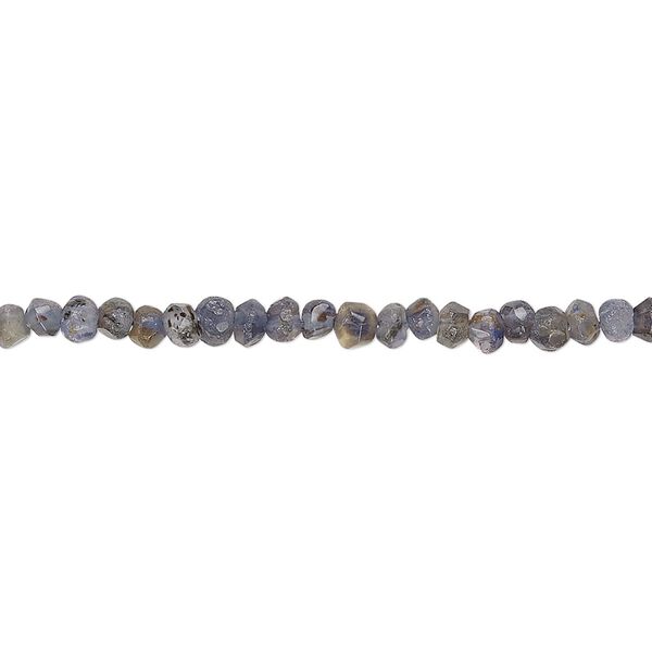 Iolite 1pkg1, hand-cut faceted rondelle bead 12 inch 2-3mm image number 0