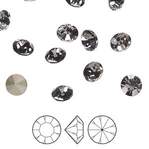 Chaton 1pkg288 lilac ash foil back, Preciosa MAXIMA Czech crystal rhinestone 6.14-6.32mm 15-cut faceted round SS29