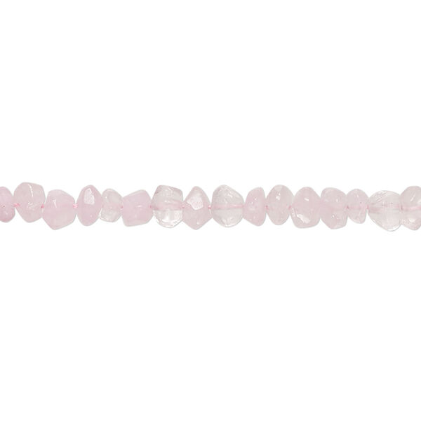 Rose quartz 1pkg1, hand-cut tumbled faceted rondelle bead, 13 inch 3x2mm-4x3mm image number 0