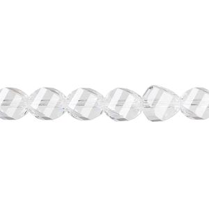 Bead 12pk crystal, Crystal Passions® 8mm helix 5020