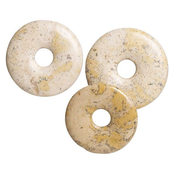 Grain stone 1pkg3, donut focal natural B- grade, mix 40-46mm image number 0