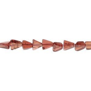 Rhodolite garnet 1pkg1, hand-cut flat triangle bead 15 inch 5-7mm