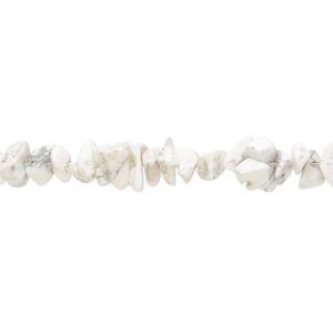 Howlite 1pkg1, chip bead natural 15 inch mini