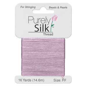Thread, Purely Silk™, lilac, size FF. Sold per 16-yard card.