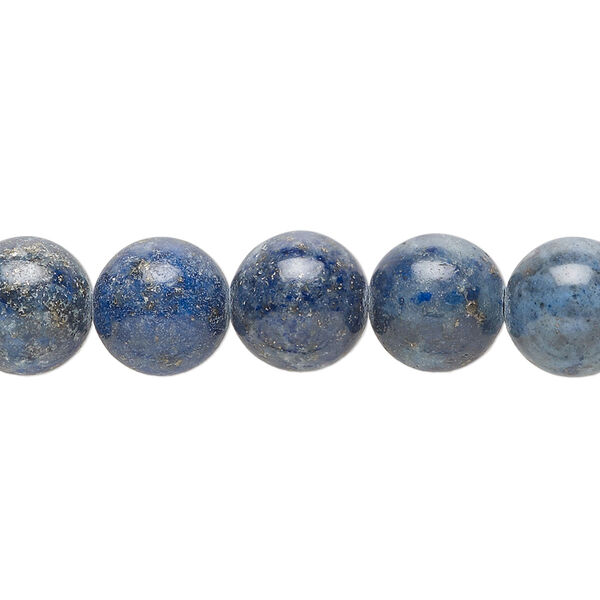 Bead, lapis lazuli (dyed), 10mm round, D grade, Mohs hardness 5 to 6. Sold per 15-inch strand. image number 0
