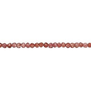 Garnet 1pkg1, hand-cut faceted rondelle bead 13 inch 2x2mm-3x2mm
