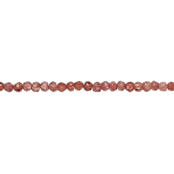 Garnet 1pkg1, hand-cut faceted rondelle bead 13 inch 2x2mm-3x2mm image number 0