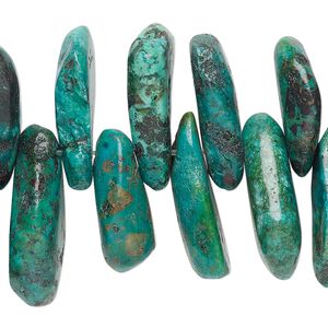 Turquoise 1pkg1, top-drilled puffed teardrop bead 15.5-16 inch 19x11mm-25x14mm