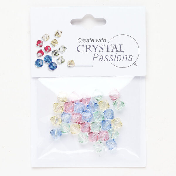 Crystal 1pkg30 Crystal Passions® bicone bead 6mm mixed colors 5328 image number 0