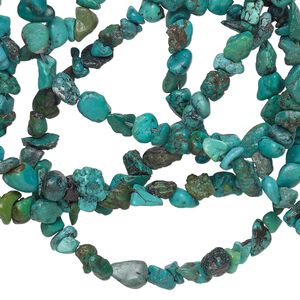 Turquoise 1pkg1, chip / nugget bead 32 inch medium / mini