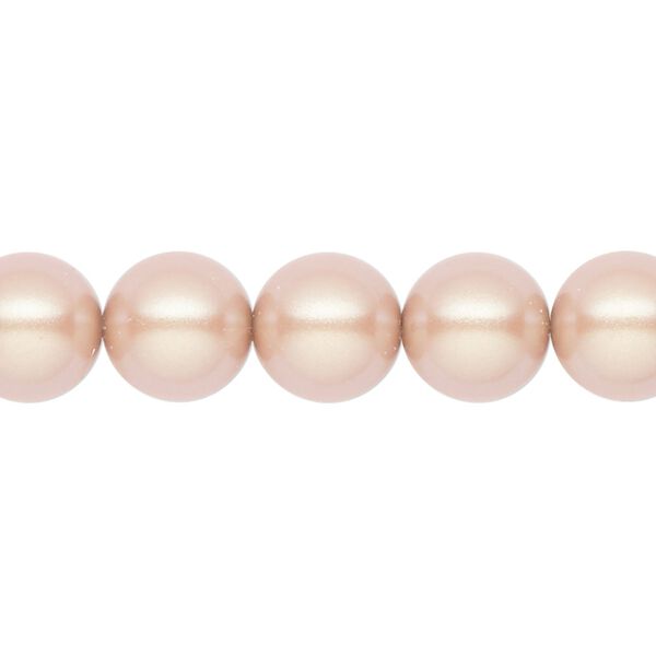 Pearl 50pk pearlescent pink, Preciosa Czech crystal 10mm round image number 0