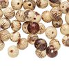 Bead, acai nut (natural), 8-10mm round. Sold per pkg of 50. image number 0
