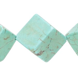 Magnesite 1pkg1, diagonally drilled cube bead 15 inch 16x16mm-19x18mm