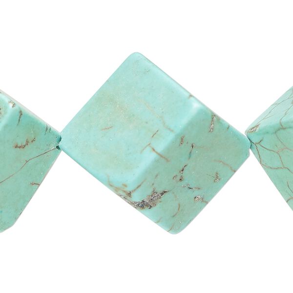 Magnesite 1pkg1, diagonally drilled cube bead 15 inch 16x16mm-19x18mm image number 0