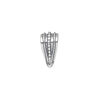 Bail, ice-pick, antiqued sterling silver, 16x8mm beaded shield with dots and braids, 12mm grip length. Sold individually. image number 0