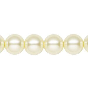 Pearl 2pk ivory, Celestial Crystal® 10mm round 15.5-16 inch