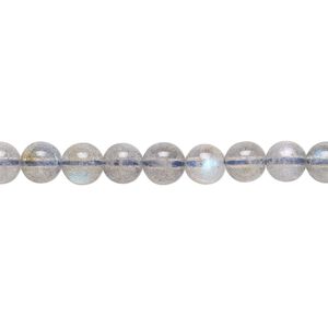 Labradorite 1pkg1, semi-round bead natural 7 inch 5.5-6mm