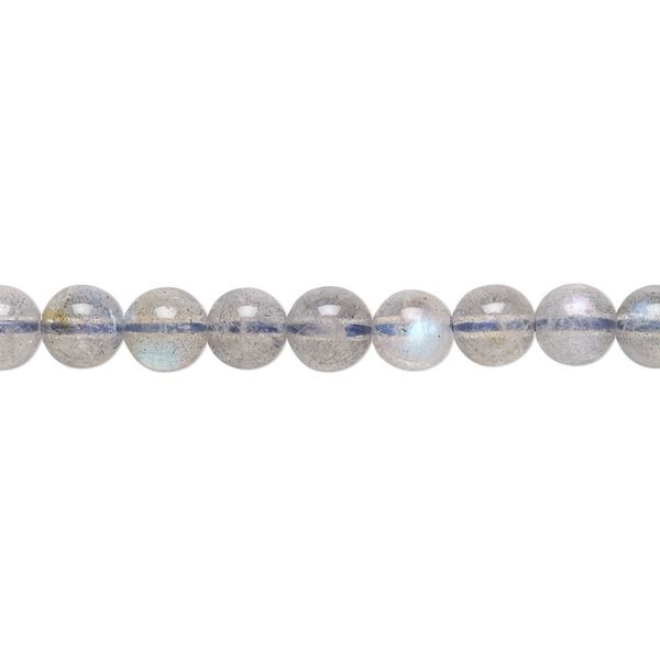 Labradorite 1pkg1, semi-round bead natural 7 inch 5.5-6mm image number 0