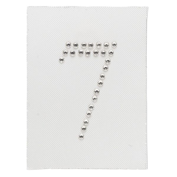 Iron-on transfer 1pk crystal clear, Preciosa Czech crystal 33.5x19.5mm "7" image number 0