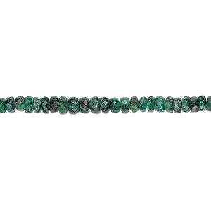 Emerald 1pkg1, hand-cut faceted rondelle bead 6 inch 2x1mm-3x2mm