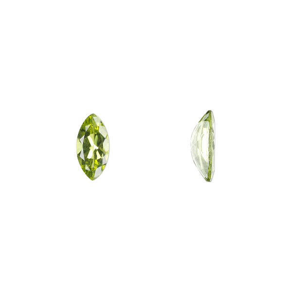 Gem, peridot (natural), 10x5mm faceted marquise, A grade, Mohs hardness 6-1/2 to 7. Sold individually. image number 0