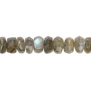 Labradorite 1pkg1, hand-cut faceted rondelle bead natural 8 inch 7x3mm-9x6mm