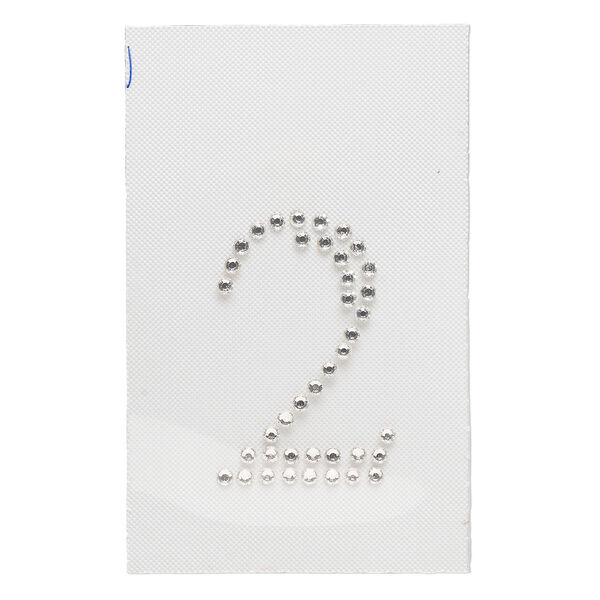 Iron-on transfer 1pk crystal clear, Preciosa Czech crystal 33.5x21.5mm "2" image number 0